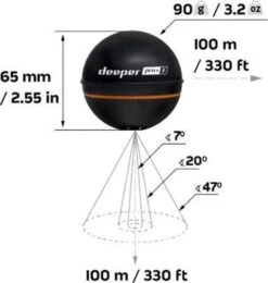 Deeper Pro+2 -Visuitrusting Winkel Deeper Pro 2 informatie