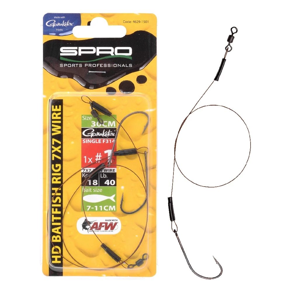 Spro Hd Baitf Rig 12Kg 30Cm 1Xsh#2 1 Spro Hd Baitf Rig 12Kg 30Cm 1Xsh#2