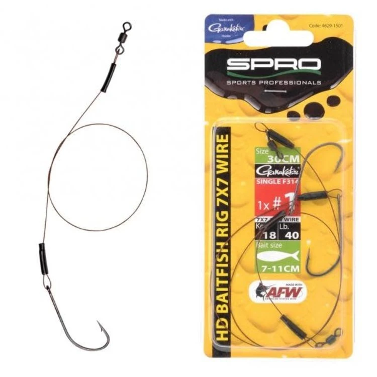 Spro Hd Baitf Rig 18Kg 30Cm 1Xsh#1 1 Spro Hd Baitf Rig 18Kg 30Cm 1Xsh#1